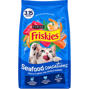 Friskies Seafood Sensations Dry Cat Food With Flavors of Salmon, Tuna & Shrimp